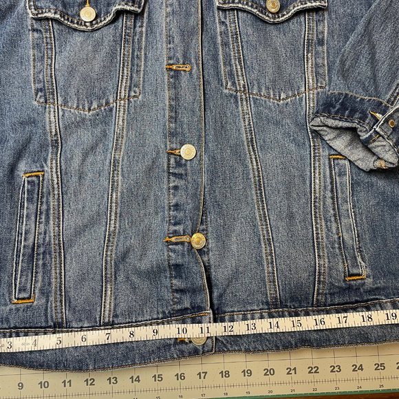 Denim Jacket with Original Patchwork Panel - Picture 8 of 11